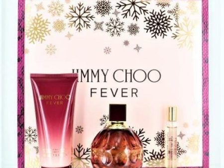 Jimmy Choo Fever 3 Pcs Set For Women: 3.3 Edp Sp + 0.25 Edp Sp + 3.3 B L Supply