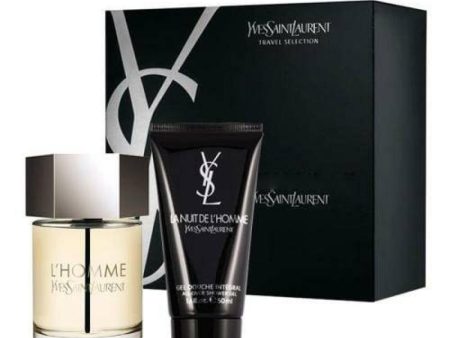 YSL L HOMME 2 PCS SET FOR MEN: 3.4 EAU DE TOILETTE SPRAY + 1.7 SHOWER GEL. on Sale