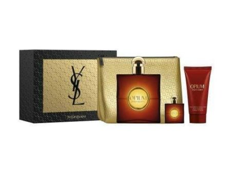 Yves Saint Laurent Opium 3 Pcs Gift Set: 1.7 Bl + 3 Oz Edt + 0.25 Edt For Discount