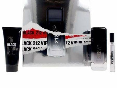 212 Vip Black 3 Pcs Set: 3.4 Edp Sp Online now