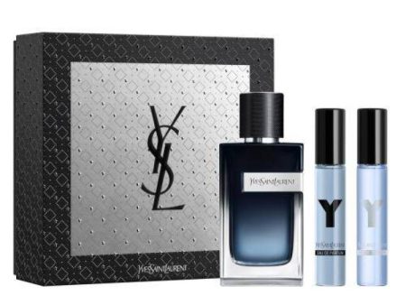 Y  BY YSL 3 PCS SET FOR MEN: 3.3 EDP + 0.33 EDP + 0.33 EDT  Hot on Sale