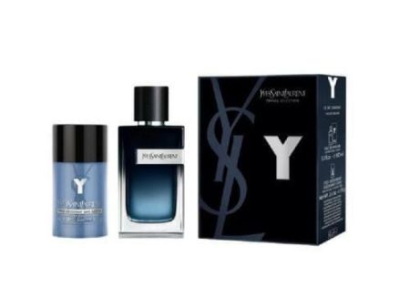 Yves Saint Laurent Y Set For Men: 3.4 Edp Sp + 2.5 Deo Stick For Cheap